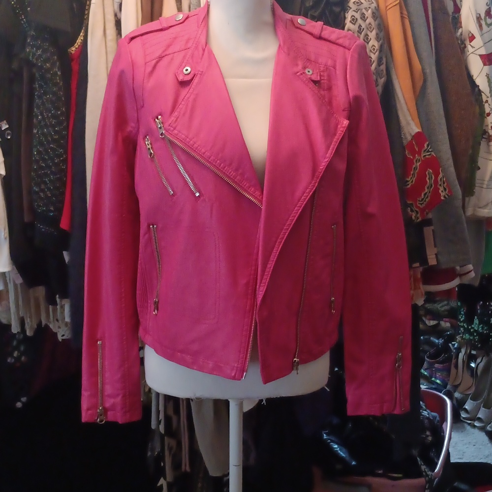 Women's Pink Biker Jacket